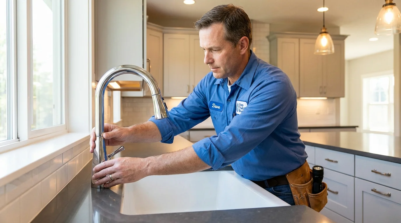 Kitchen faucet installation by Johns Plumbing LLC in China Grove
